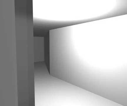 Empty white interior image Stock Illustration