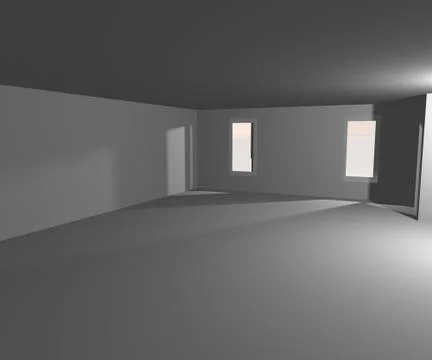 Empty white interior image Stock Illustration