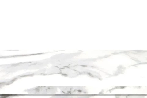 Empty white marble stone table isolated on white background, banner, table to Stock Photos