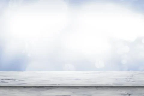 Empty white marble table top Stock Illustration