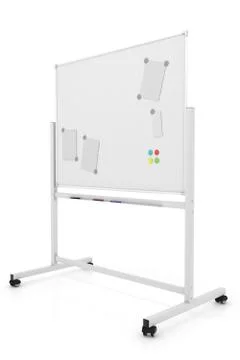 Empty white marker board. Blank Whiteboard Stock Illustration