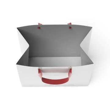 Empty white paper bag Stock Illustration