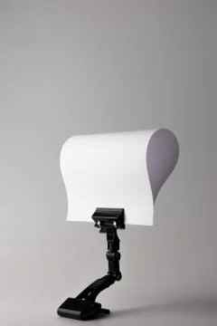 Empty  white paper with black stand Stock Photos