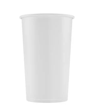 Empty white paper cup. 3d rendering. Stock Illustration