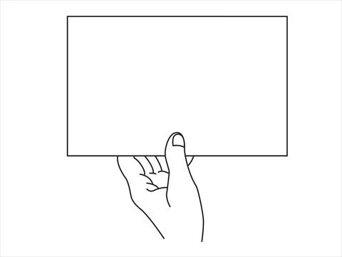 Empty white paper list in the hand Stock Illustration