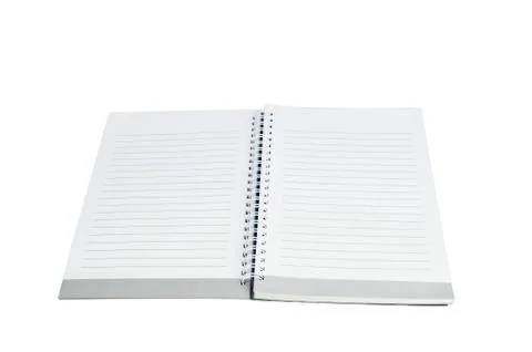 Empty white paper notebook on the white background. 写真素材