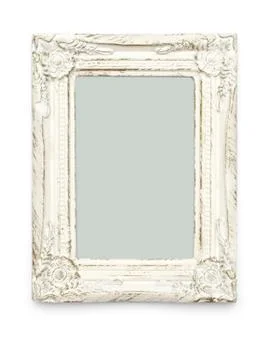 Empty white picture frame Stock Photos