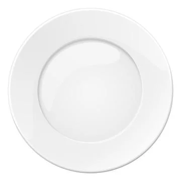 Empty white plate Stock Illustration