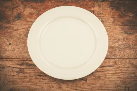 Empty white plate Stock Photos
