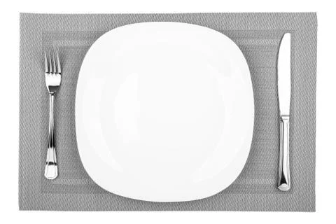 Empty White Plate Stock Photos
