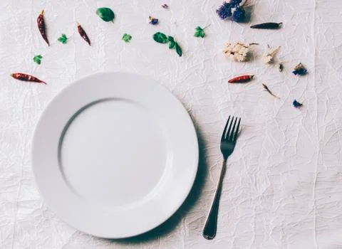 Empty White Plate Stock Photos