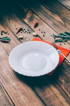 Empty White Plate Stock Photos