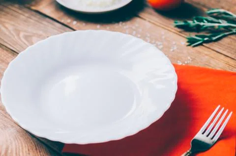 Empty White Plate Stock Photos