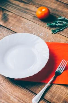 Empty White Plate Stock Photos