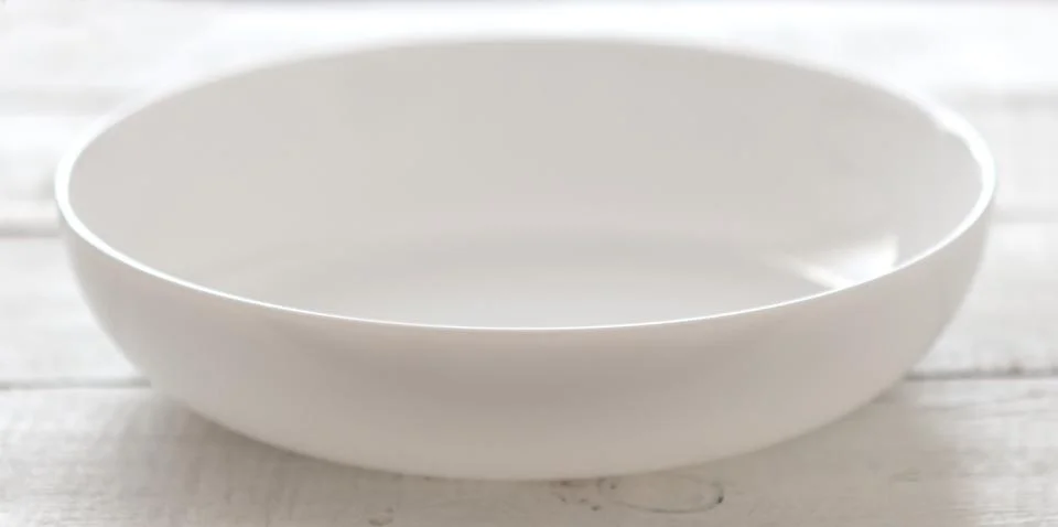 Empty white plate Stock Photos
