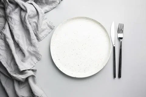 Empty white plate Stock Photos