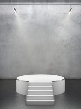 Empty white podium 스톡 일러스트