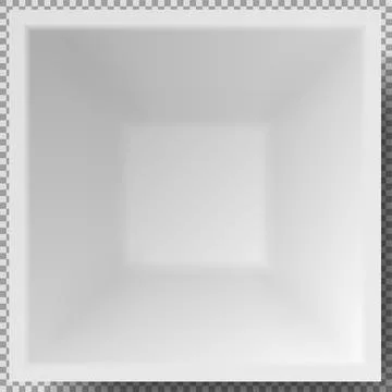 Empty white porcelain plate. Square dishware for serving dishes. Cookware china Stock Illustration