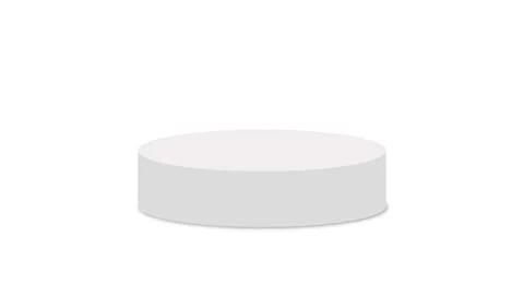 Empty white product display podium. Minimalist cylinder stage for commercia.. Stock Illustration