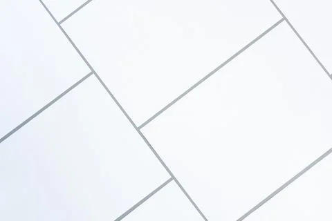 Empty white rectangle poster mockups on a gray background Stock Photos