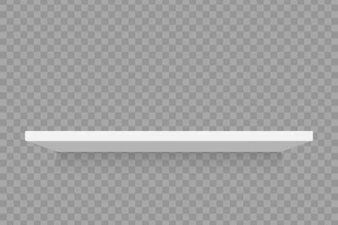 Empty white retail shelf. Stock Illustration