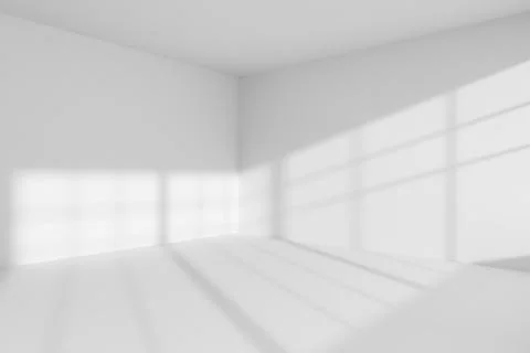 Empty white room corner interior Stock Illustration