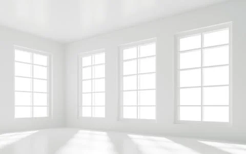 Empty white room Stock Illustration