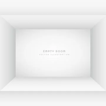 Empty white room Stock Illustration