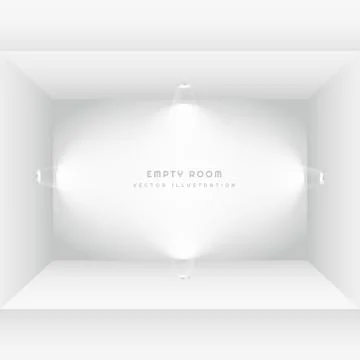Empty white room Illustrazione stock