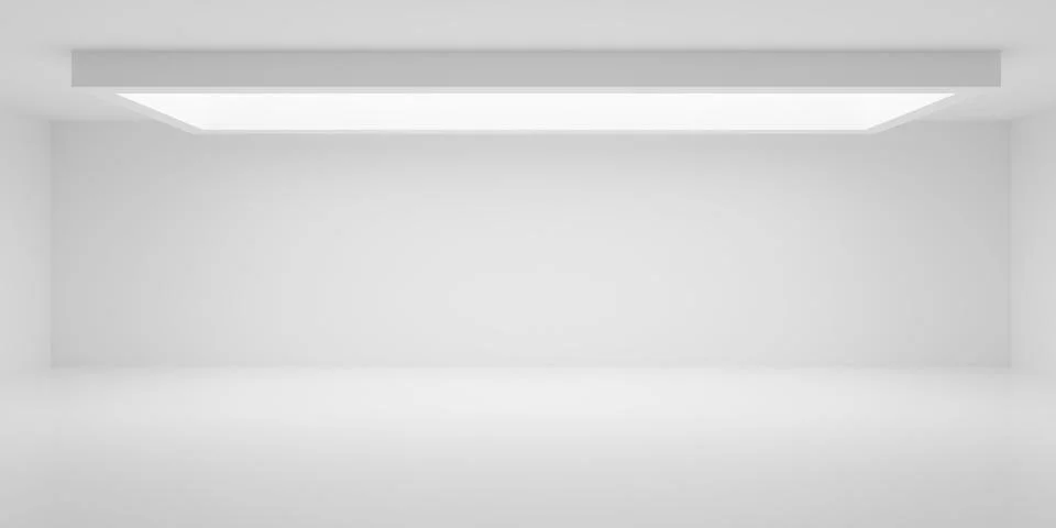 Empty white room with large rectangular light shaft, modern empty interior .. 스톡 일러스트