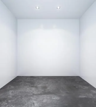 Empty white room with white walls Stock Illustration