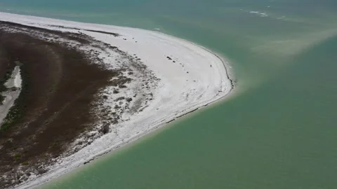Empty white sandy beach Stock Footage 131765925