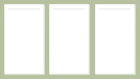 Empty white sheets of paper with a shadow Stock Illustration