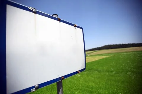 Empty white sign Stock Photos