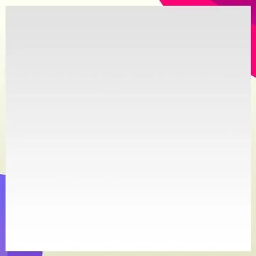 Empty White Square Box On Colorful Background Template Stock Illustration