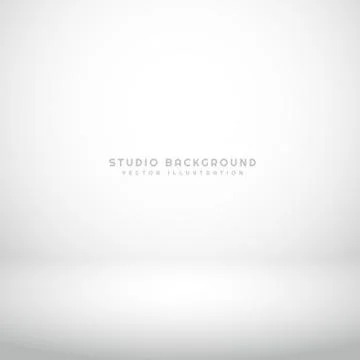 Empty white studio background Illustrazione stock