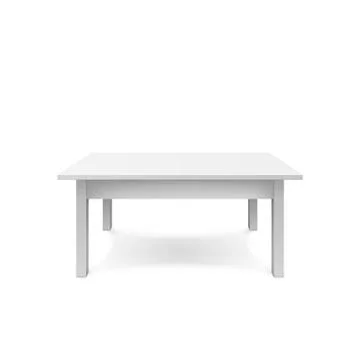 Empty white table design. Plastic teble with shadow. Vectro illustration isol Illustrazione stock
