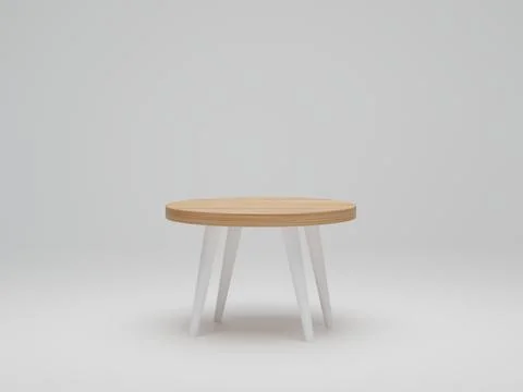 Empty white tabletop on white background, Mockup for display product or monta Stock Illustration