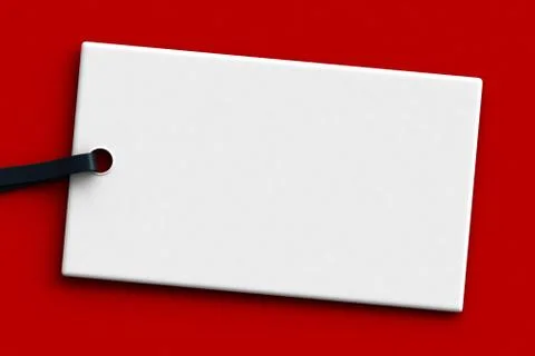 Empty white tag Illustrazione stock