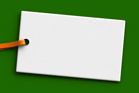 Empty white tag Stock Illustration