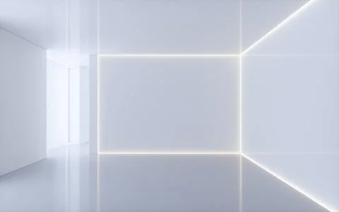 Empty white tunnel, 3d rendering. Stock-Illustration