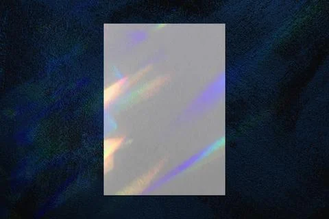 Empty white vertical rectangle poster mockup on dark blue background Stock Photos