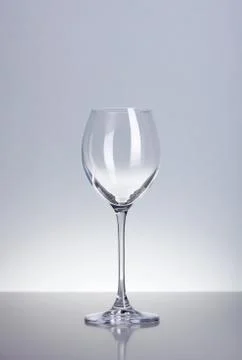 Empty white wine glass Stock Photos