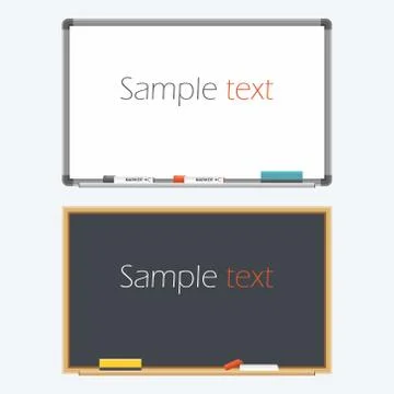 Empty Whiteboard Stock Illustration