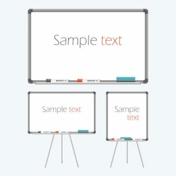 Empty Whiteboard Stock Illustration