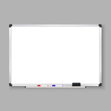 Empty whiteboard Illustrazione stock