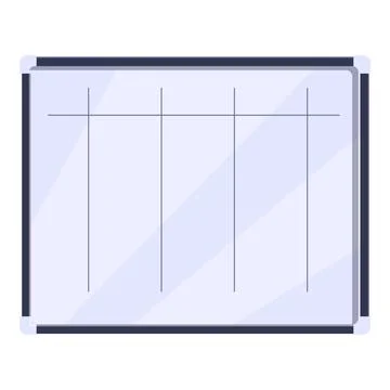 Empty whiteboard with markers ready for brainstorming session Illustrazione stock