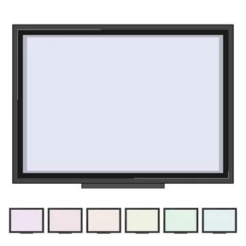 Empty whiteboard school cartoon vector graphic Stock Illustration