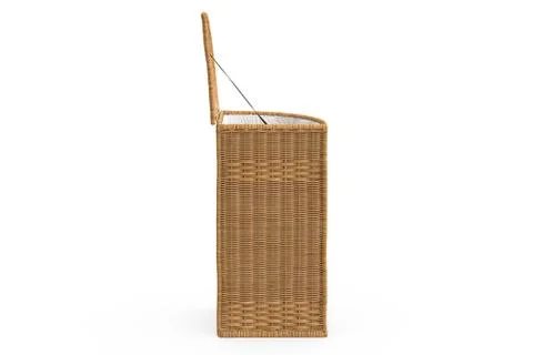 Empty wicker basket decorative Illustrazione stock
