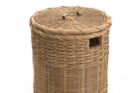 Empty wicker basket decorative 스톡 일러스트